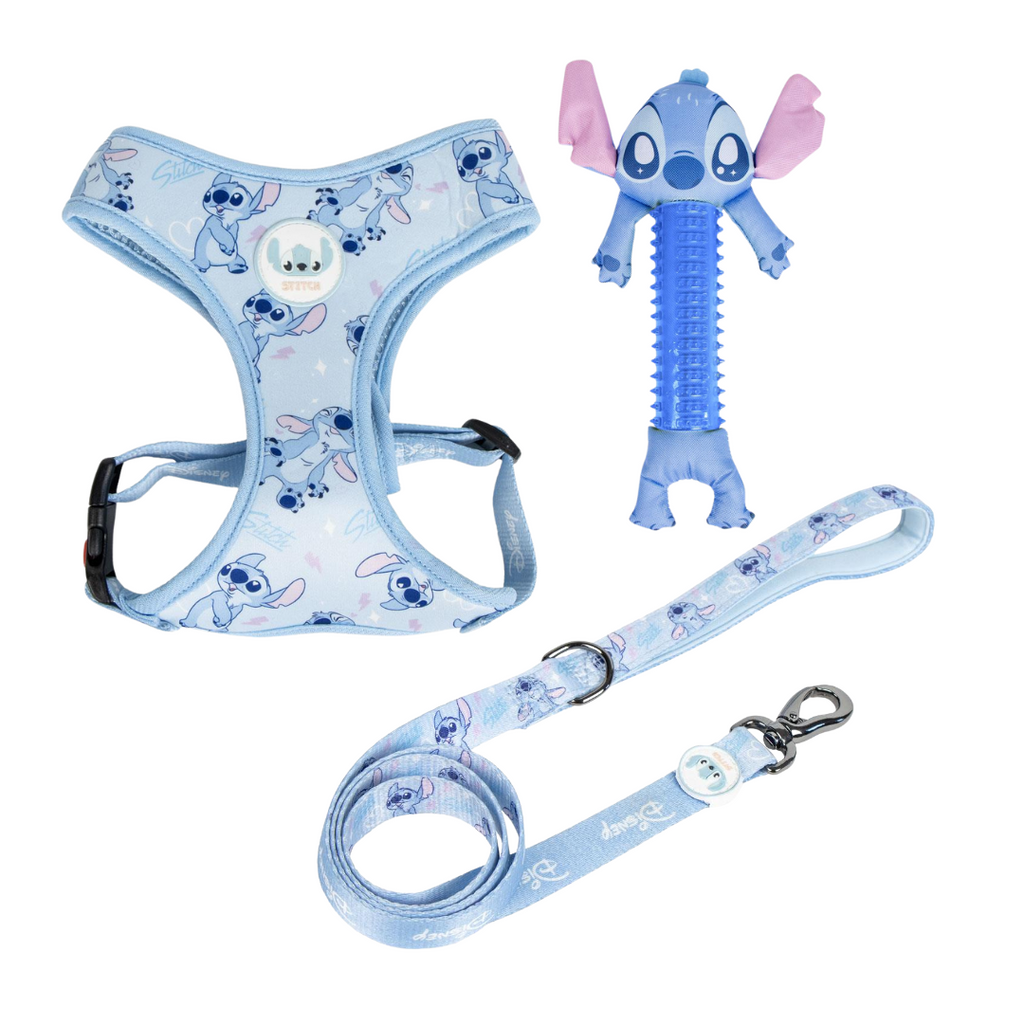 Pack Harnais Réversible, Laisse et Jouet - Stitch