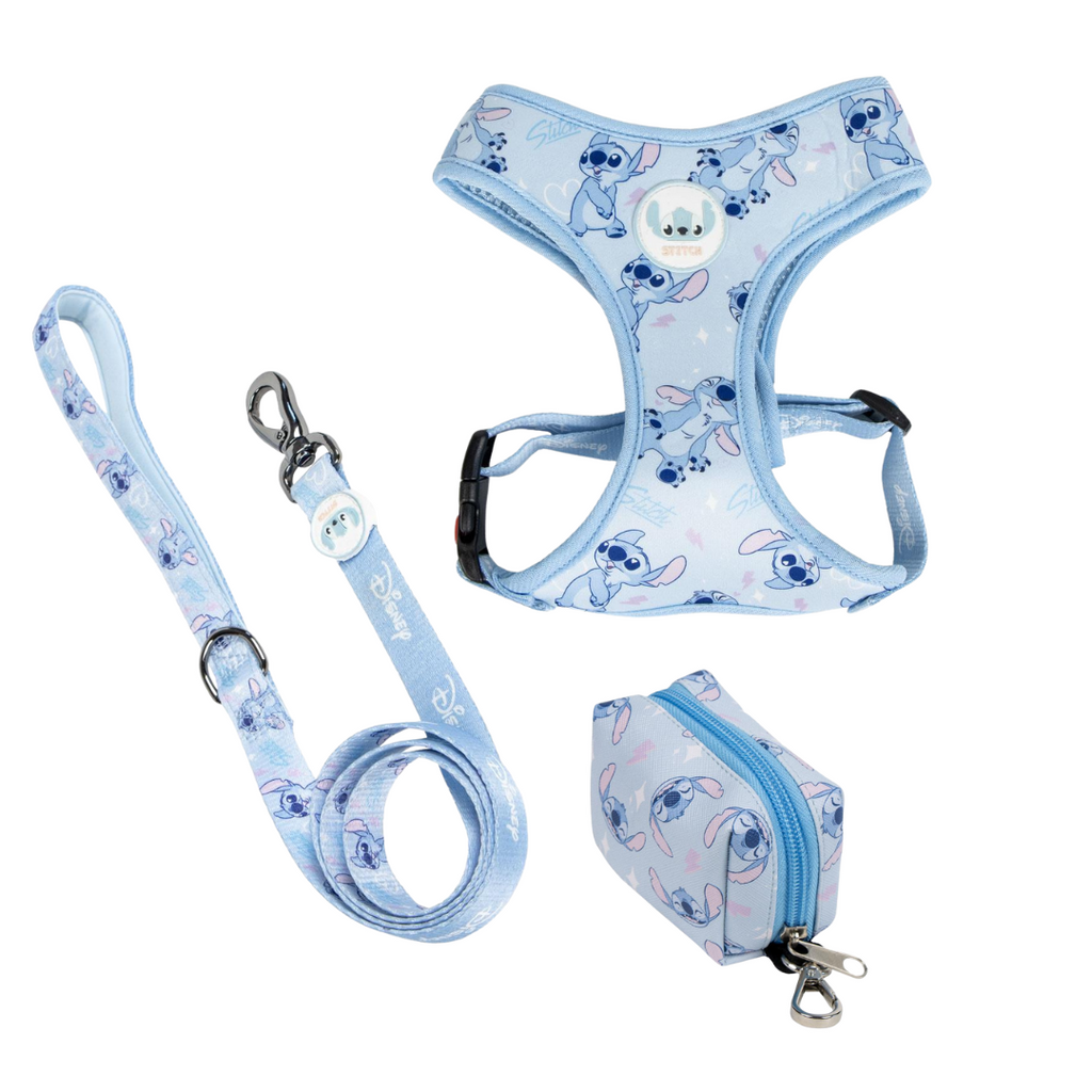 Geschirr-, Leine- und Spenderpaket – Stitch